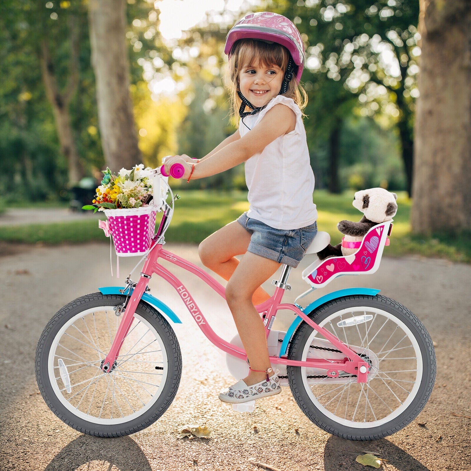 Kids Bicycle With Training Wheels, Basket, 18 Inches, Pink Kids Bike at Gallery Canada