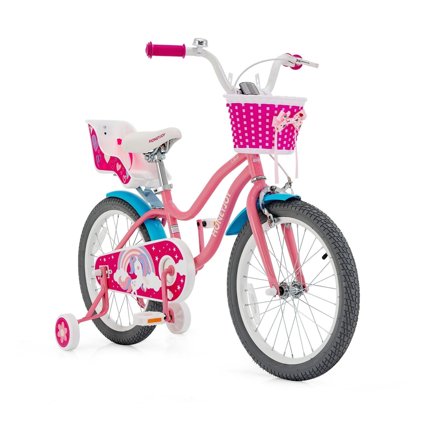 Kids Bicycle With Training Wheels, Basket, 18 Inches, Pink Kids Bike at Gallery Canada