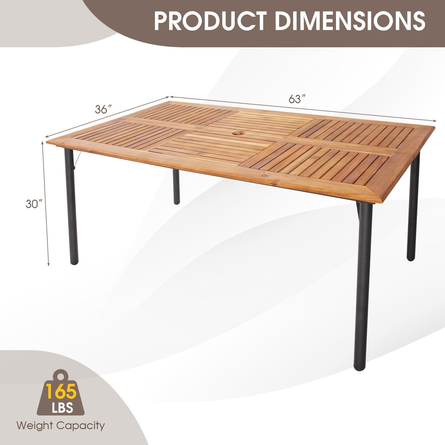 5/7-Piece Outdoor Dining Set, Acacia Wood Table, Brown Patio Dining Sets at Gallery Canada