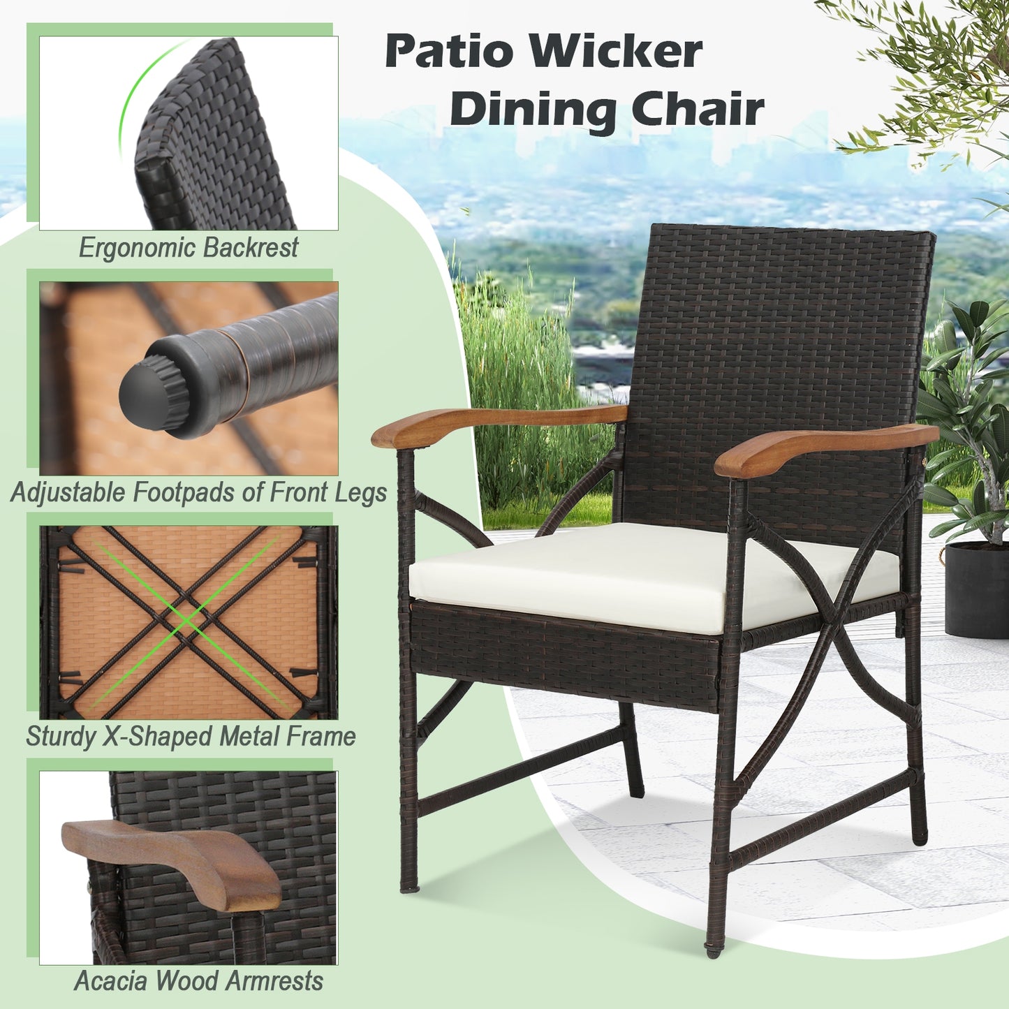 5/7-Piece Outdoor Dining Set, Acacia Wood Table, Brown Patio Dining Sets at Gallery Canada