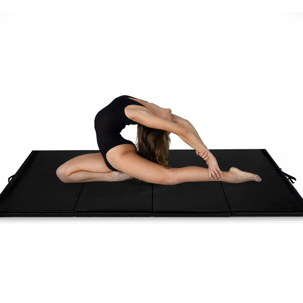 4' x 8' x 2 Inch Folding Exercise Gymnastics Mat, Black Yoga & Gym Mats at Gallery Canada