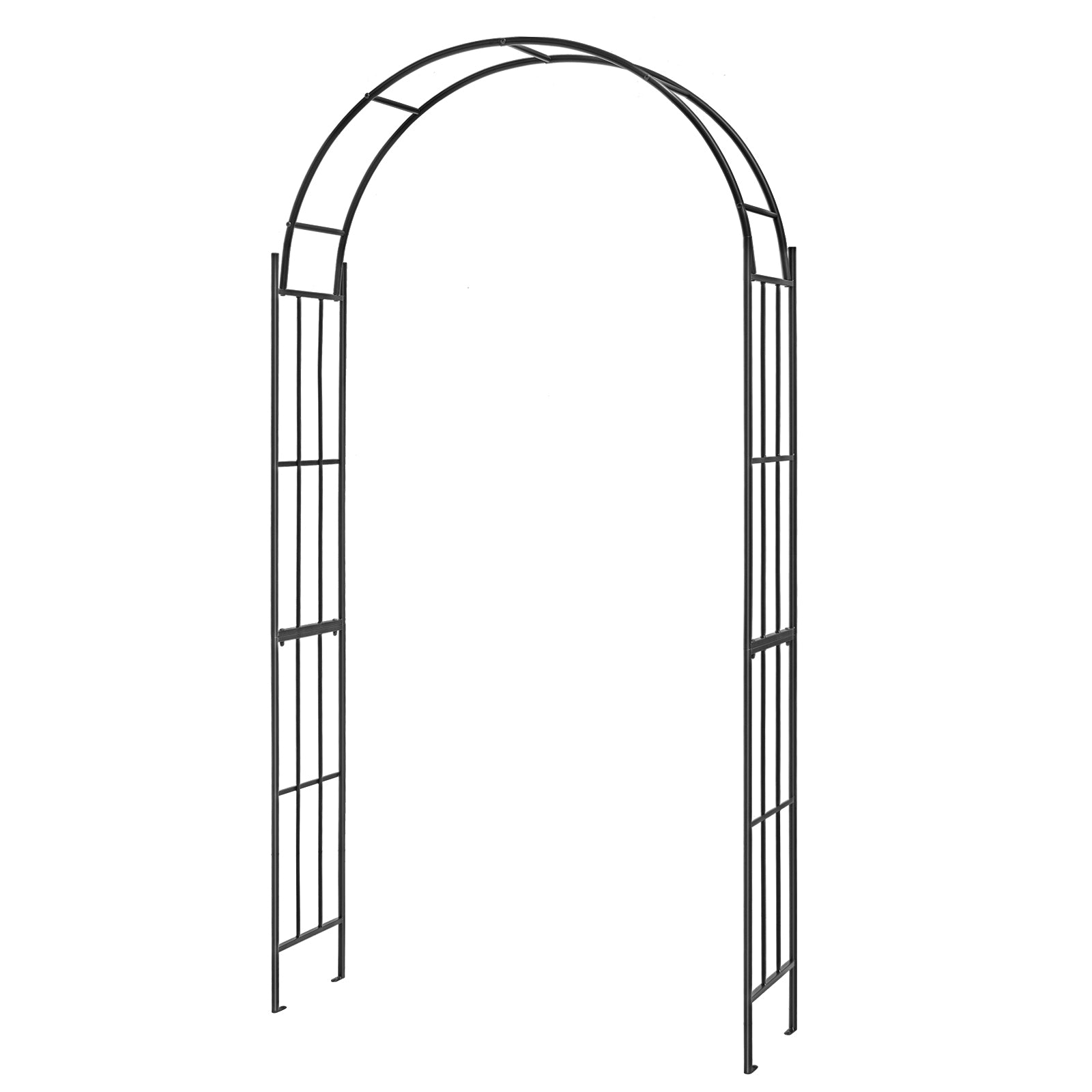 7.5 Feet Metal Garden Arch For Climbing Plants, Outdoor Decor, Black Outdoor Decor Black at Gallery Canada