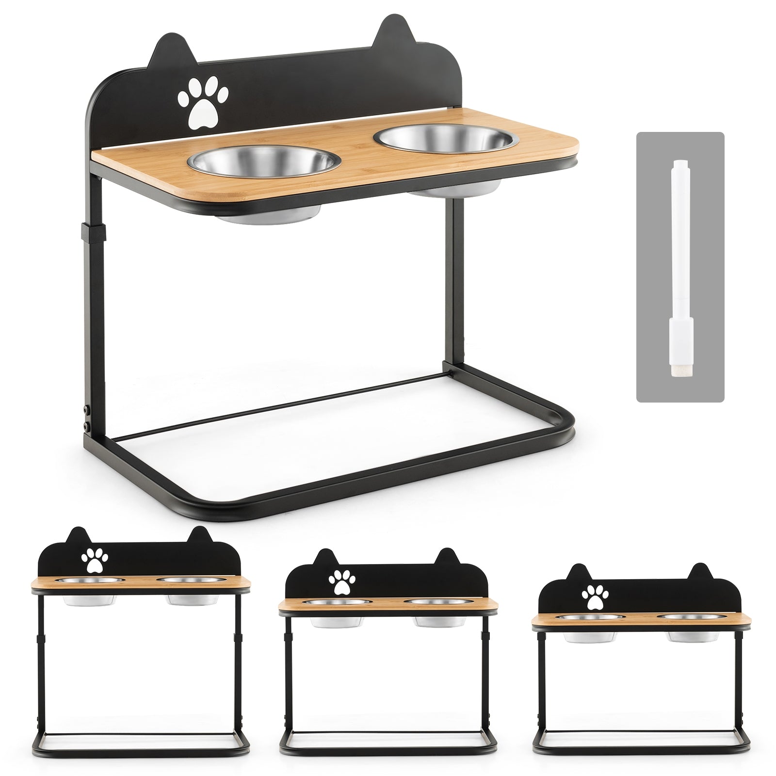 Dog Bowl Stand With 2 Stainless Steel Bowls Dog Supplies at Gallery Canada