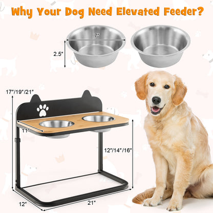 Dog Bowl Stand With 2 Stainless Steel Bowls Dog Supplies at Gallery Canada