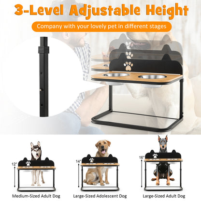 Dog Bowl Stand With 2 Stainless Steel Bowls Dog Supplies at Gallery Canada
