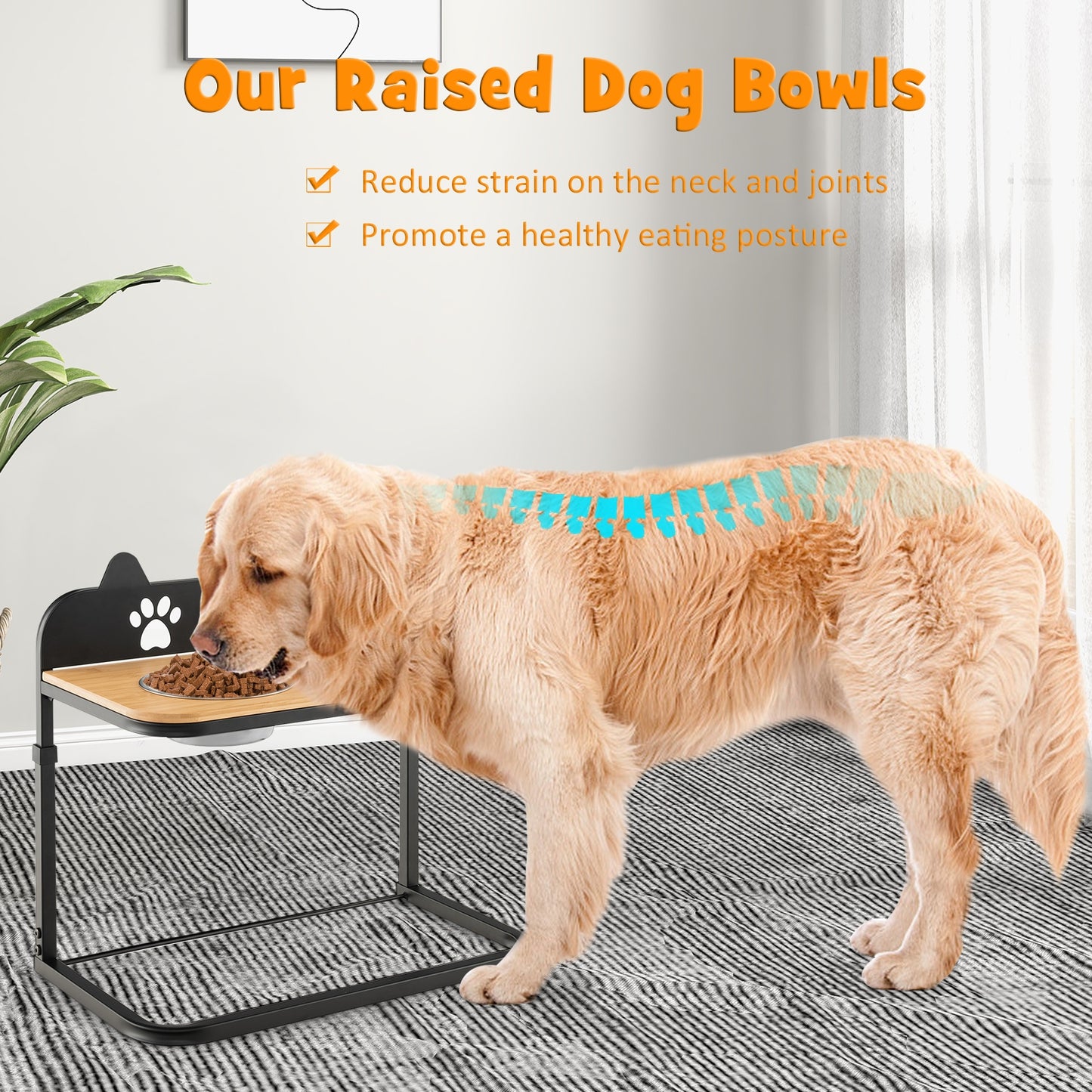 Dog Bowl Stand With 2 Stainless Steel Bowls Dog Supplies at Gallery Canada