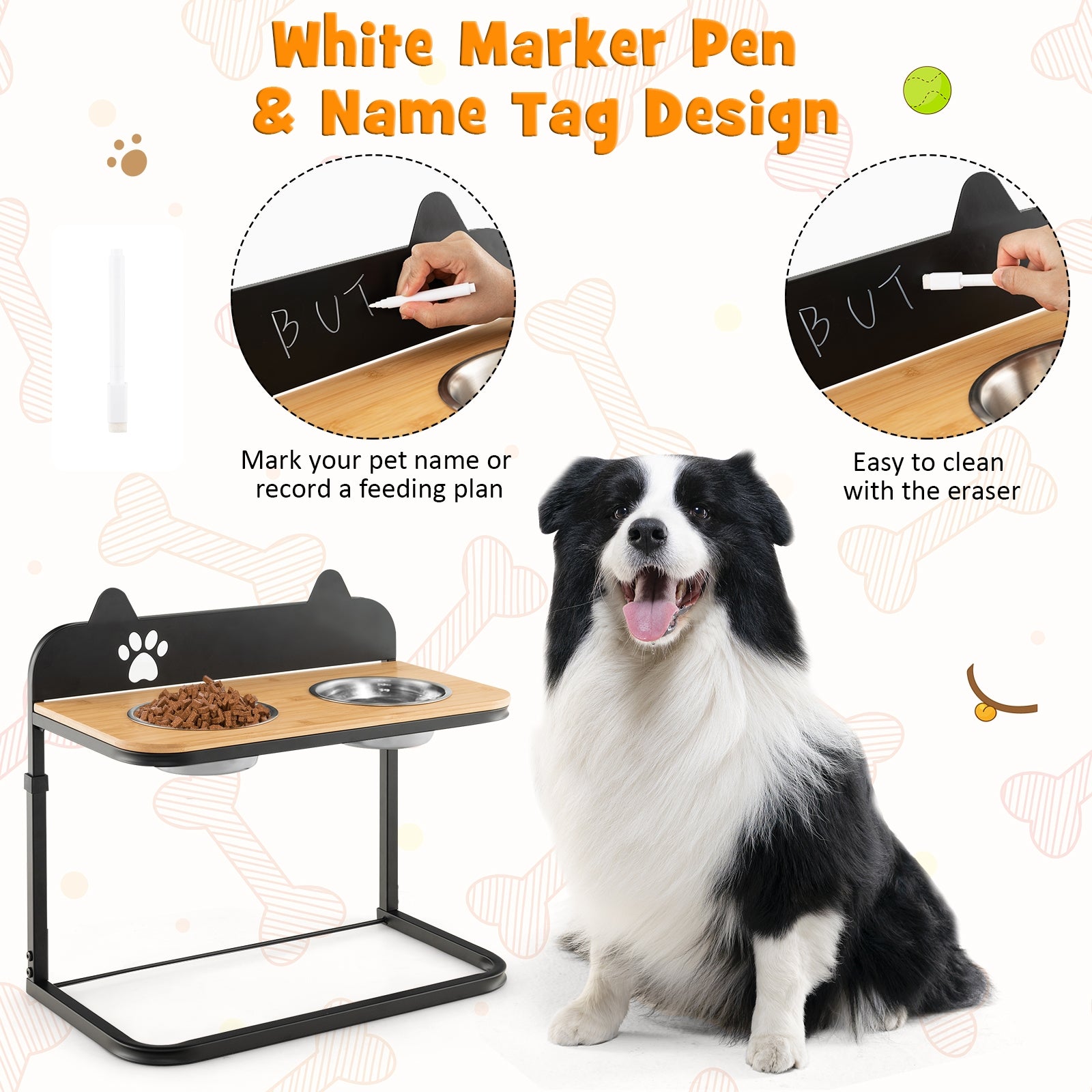 Dog Bowl Stand With 2 Stainless Steel Bowls Dog Supplies at Gallery Canada