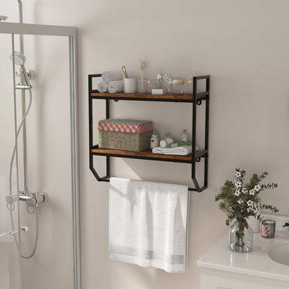 Wall Mounted Over Toilet Shelf, Metal Frame, Black Towel Racks at Gallery Canada