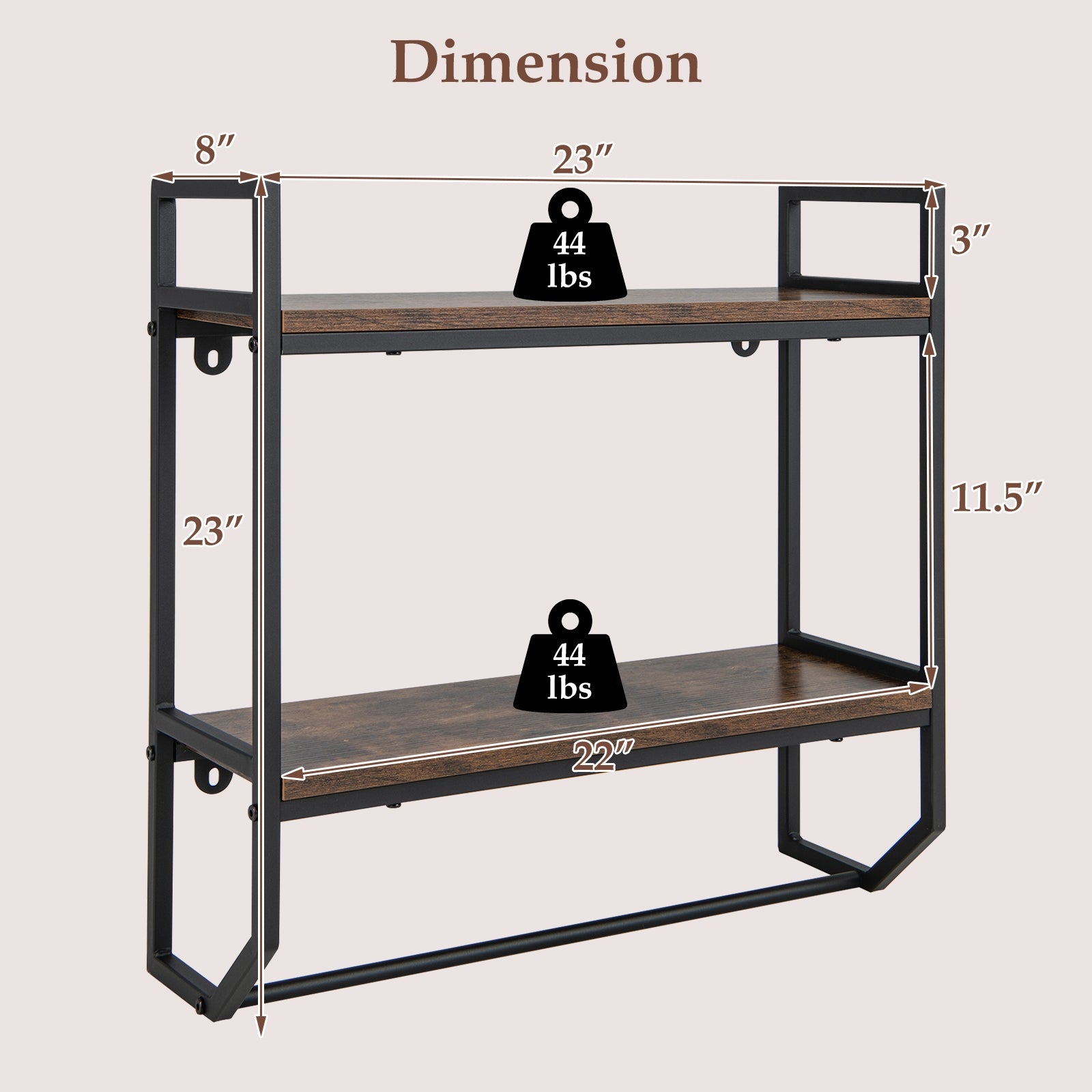 Wall Mounted Over Toilet Shelf, Metal Frame, Black Towel Racks at Gallery Canada