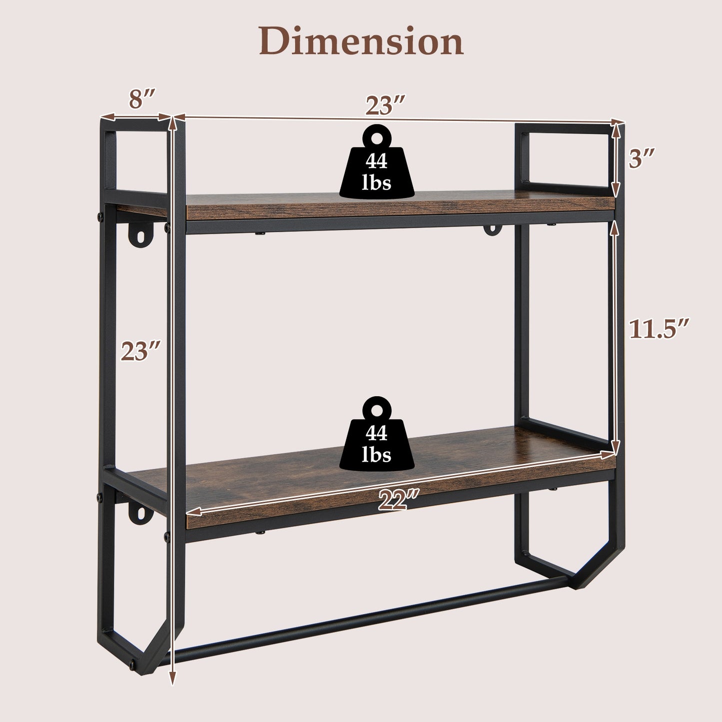 Wall Mounted Over Toilet Shelf, Metal Frame, Black Towel Racks at Gallery Canada