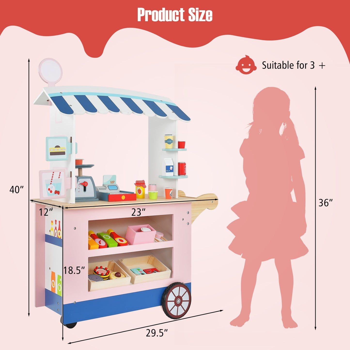 Toy Cart Play Set, POS Machine, Lovely Scale, Multicolor Play Kitchen Sets at Gallery Canada
