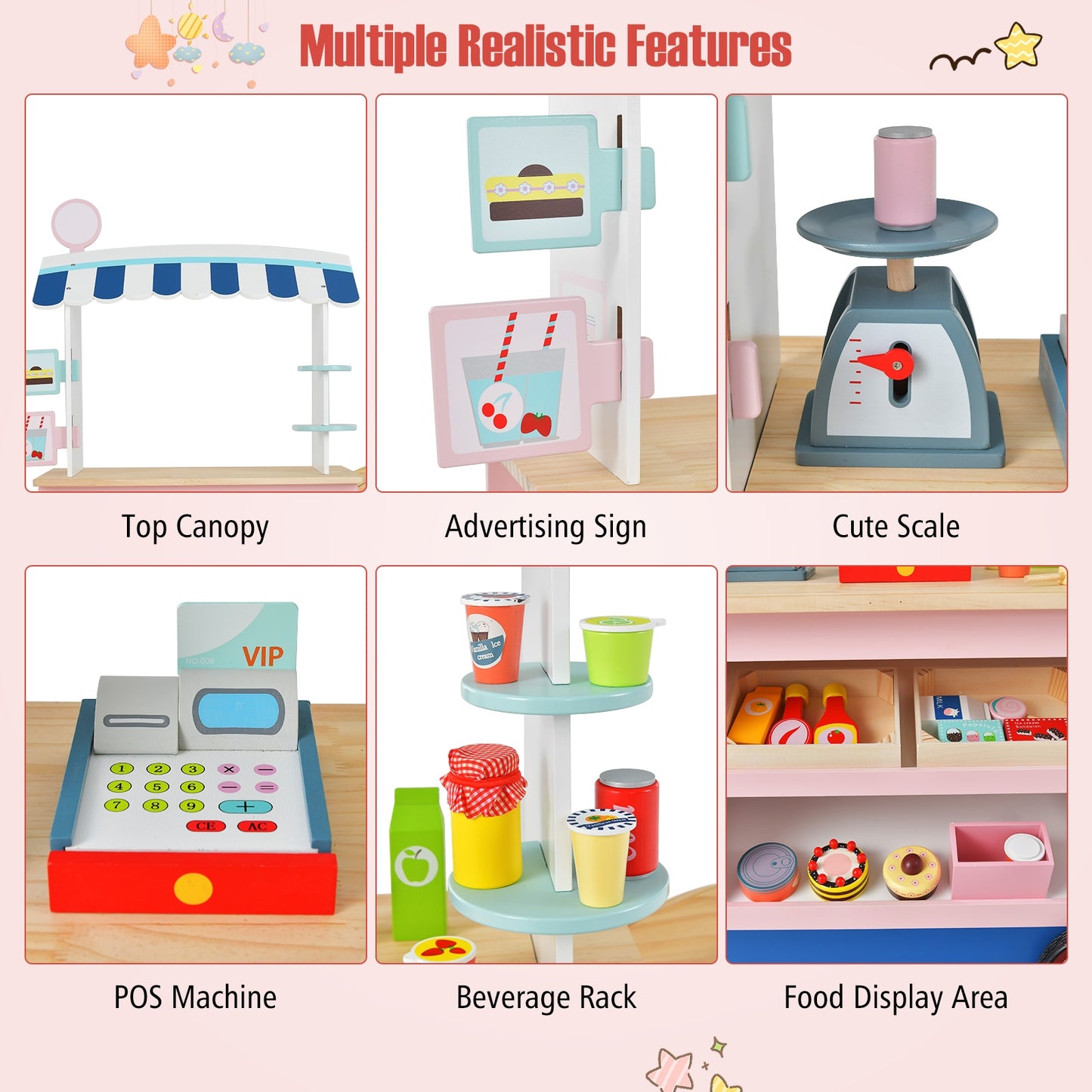 Toy Cart Play Set, POS Machine, Lovely Scale, Multicolor Play Kitchen Sets at Gallery Canada