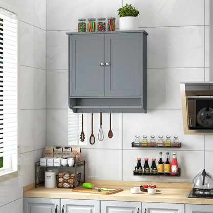 Wall Mounted Bathroom Storage Medicine Cabinet with Towel Bar, Gray Wall Cabinets at Gallery Canada