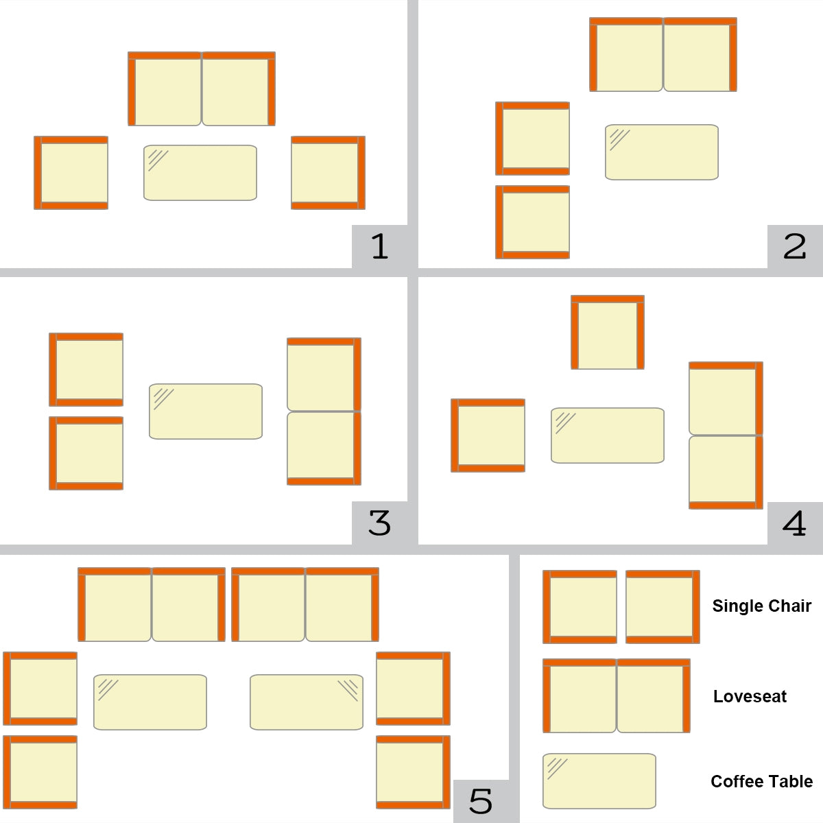 4 Piece Outdoor Rattan Sofa Set, Glass Coffee Table, Gray, Beige Patio Conversation Sets at Gallery Canada