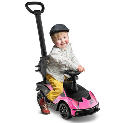3-In-1 Lamborghini Ride On Push Car, Pink Push & Pedal Ride On Toys at Gallery Canada