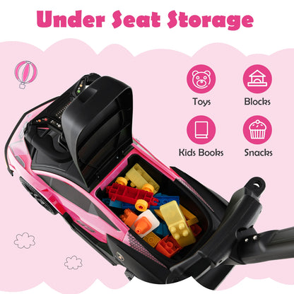 3-In-1 Lamborghini Ride On Push Car, Pink Push & Pedal Ride On Toys at Gallery Canada