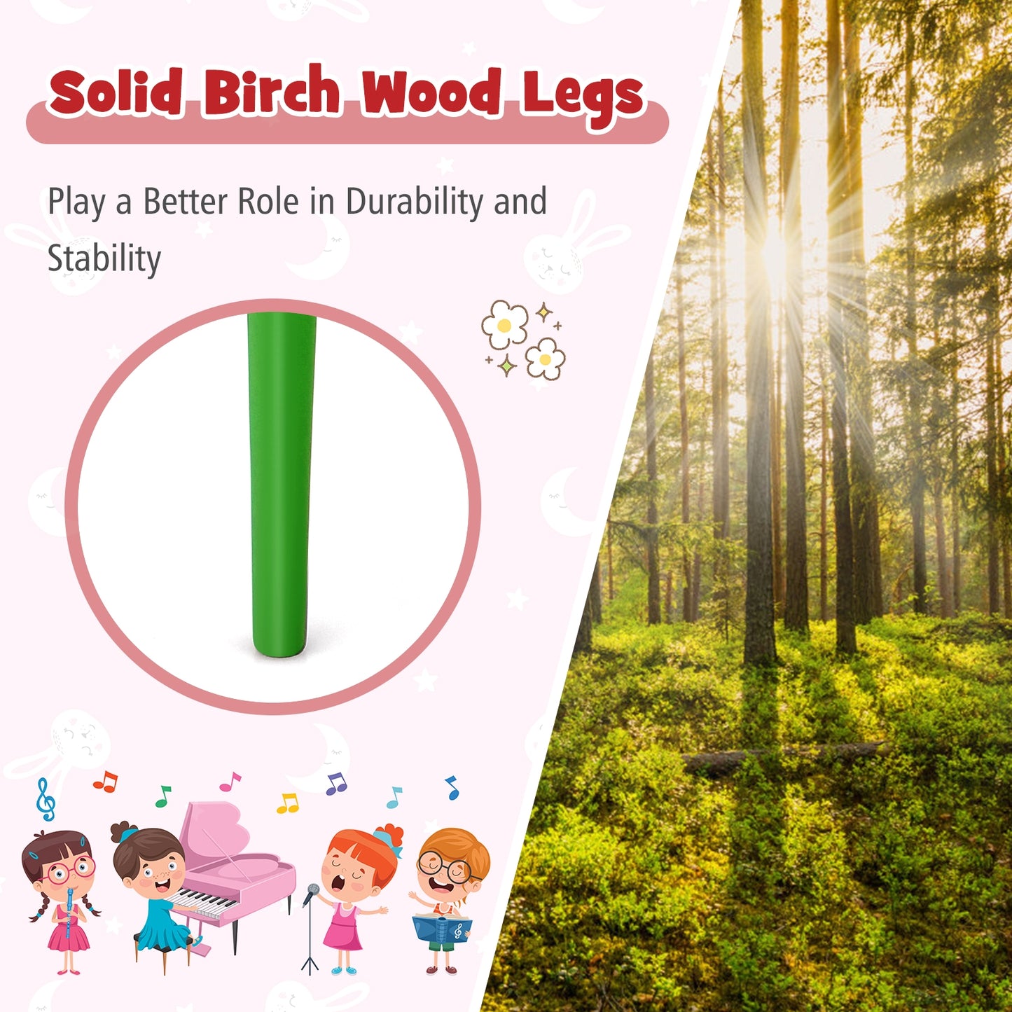 30-Key Wood Kids Grand Piano With Bench, Music Rack, Multicolor Pianos & Keyboards at Gallery Canada
