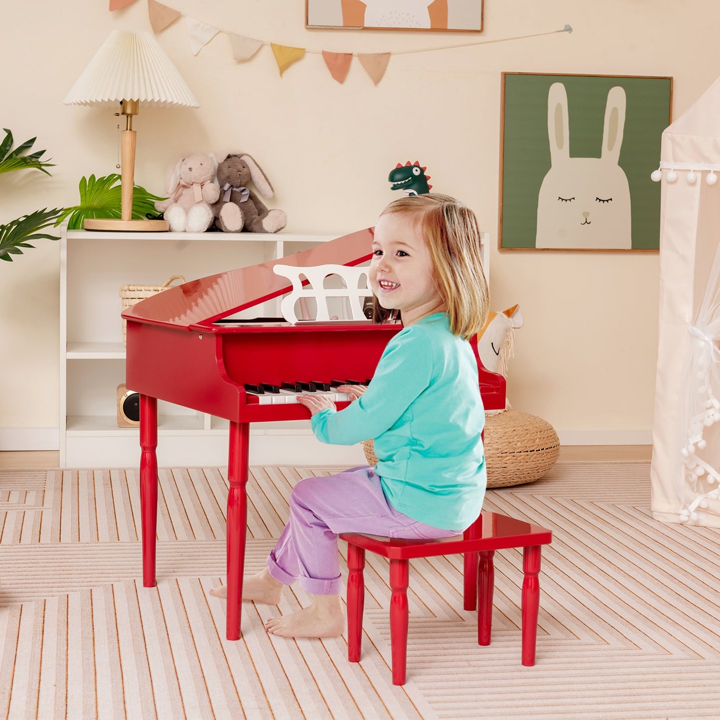 30-Key Wood Toy Grand Piano With Bench, Music Rack, Red Pianos & Keyboards at Gallery Canada
