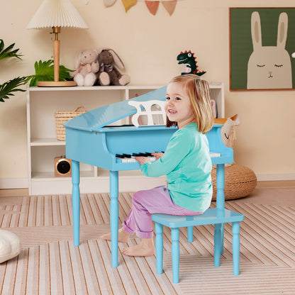30-Key Wood Toy Kids Grand Piano With Bench, Music Rack, Blue Pianos & Keyboards at Gallery Canada