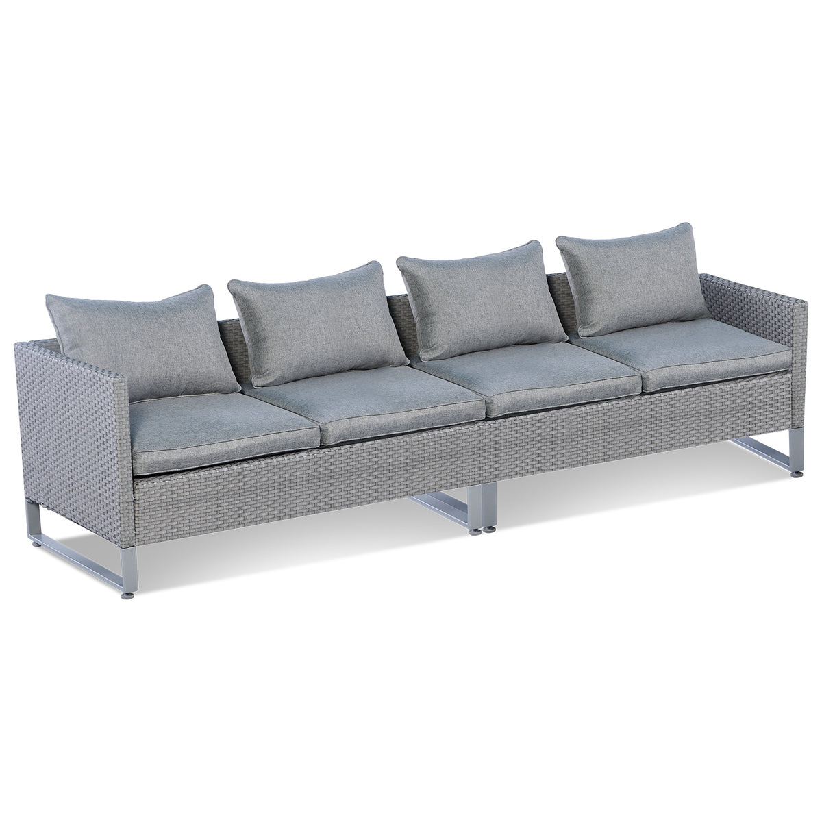 2-Piece Patio Sofa Set With Cushions, Gray Outdoor Sectionals at Gallery Canada