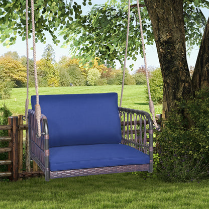 Single Person Hanging Seat With Cushions, Navy Patio Rocking Chairs & Gliders at Gallery Canada