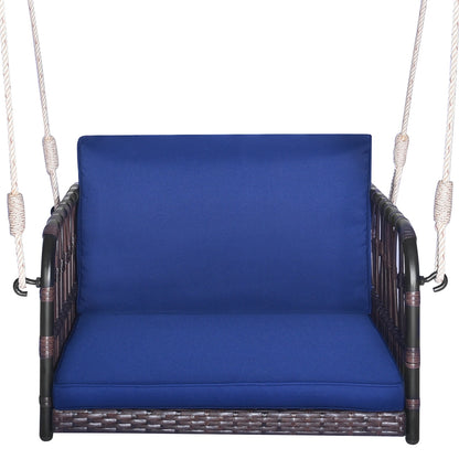 Single Person Hanging Seat With Cushions, Navy Patio Rocking Chairs & Gliders at Gallery Canada