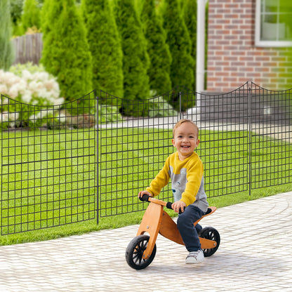 Decorative Garden Fence, 5 Panels, 5 Stakes, Black Decorative Fencing & Flooring at Gallery Canada
