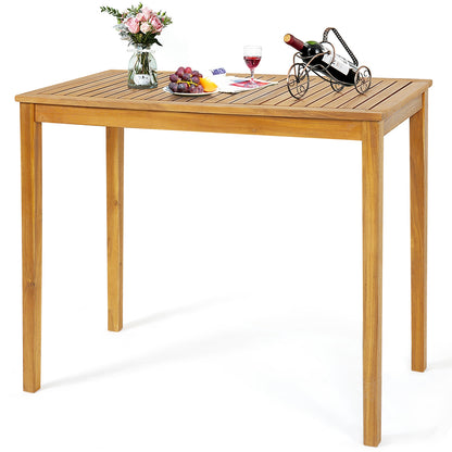 Rectangular Bar Height Table, Indoor Outdoor Garden, Natural Patio Coffee Tables at Gallery Canada
