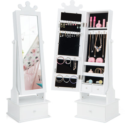 2-In-1 Kids Play Jewelry Armoire, Full Length Mirror, Drawers, White Kids Vanities at Gallery Canada