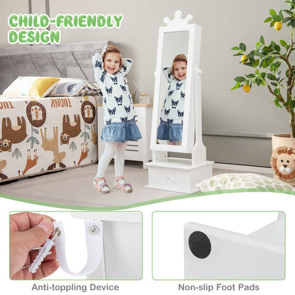 2-In-1 Kids Play Jewelry Armoire, Full Length Mirror, Drawers, White Kids Vanities at Gallery Canada