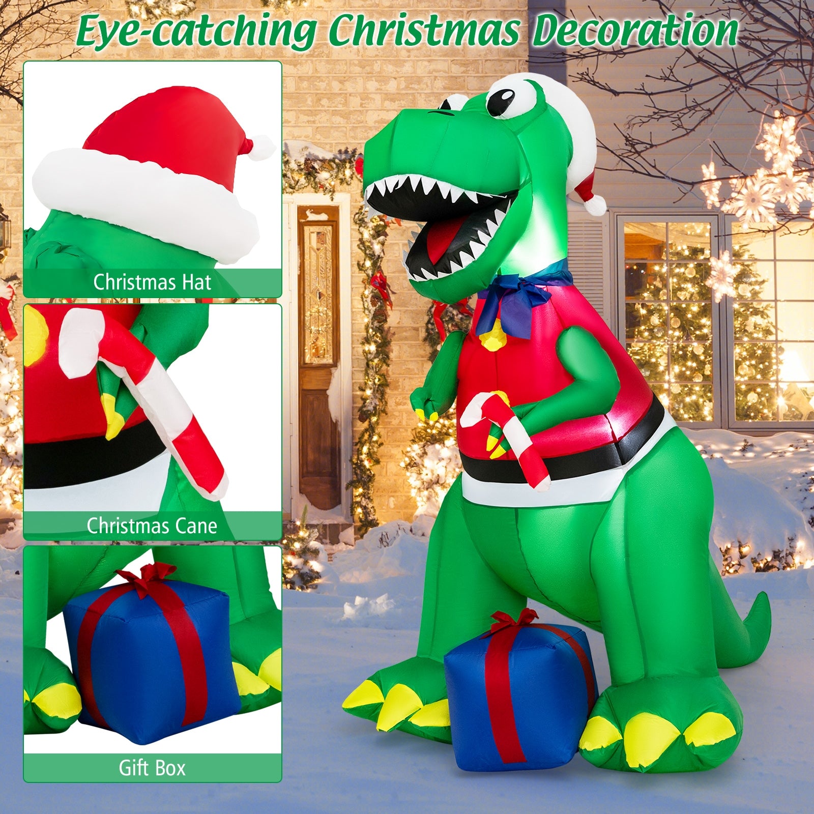 Inflatable Christmas Decoration, LED Lights, Waterproof Blower, Multicolor Christmas Inflatables at Gallery Canada