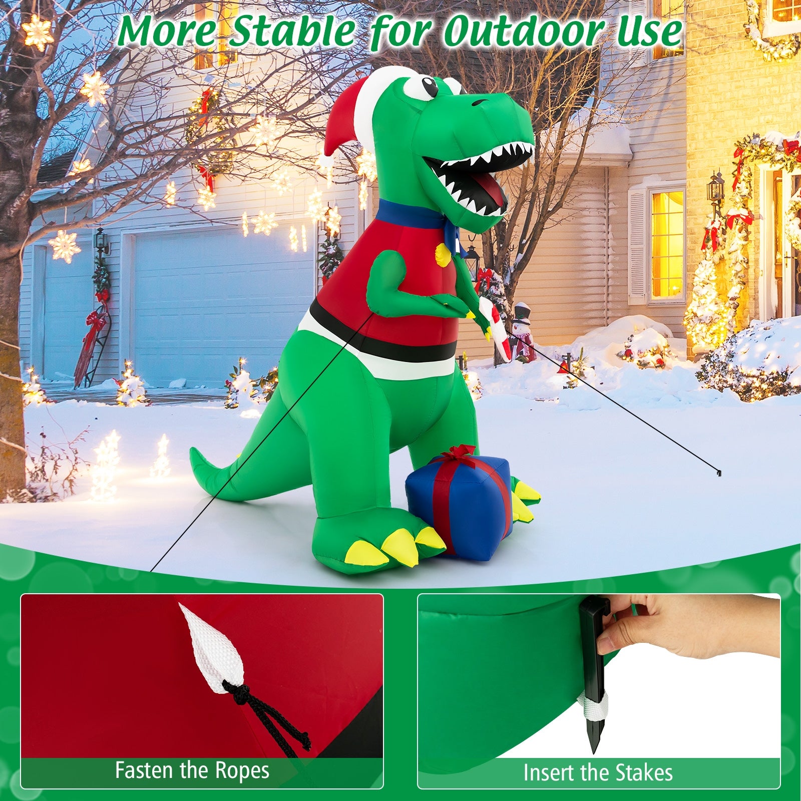 Inflatable Christmas Decoration, LED Lights, Waterproof Blower, Multicolor Christmas Inflatables at Gallery Canada