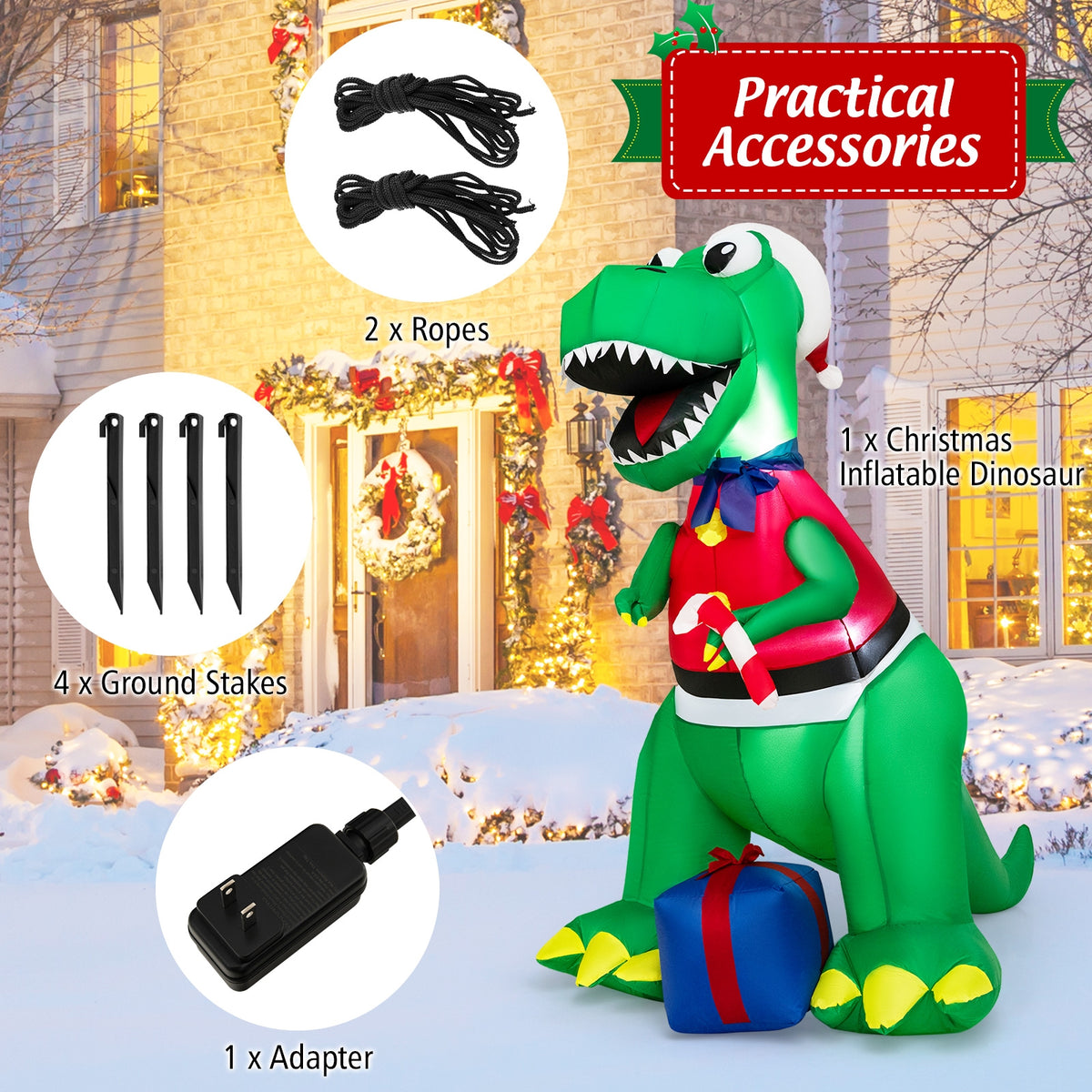 Inflatable Christmas Decoration, LED Lights, Waterproof Blower, Multicolor Christmas Inflatables at Gallery Canada