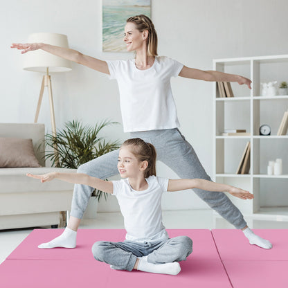 6 x 2 FT Tri-Fold Gym Mat, Handles, Removable Cover, Pink Yoga & Gym Mats at Gallery Canada