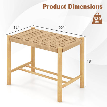 18 Inch Dining Stool Set, Natural, 2-Piece Bar Stools at Gallery Canada