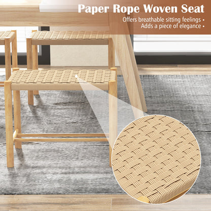 18 Inch Dining Stool Set, Natural, 2-Piece Bar Stools at Gallery Canada