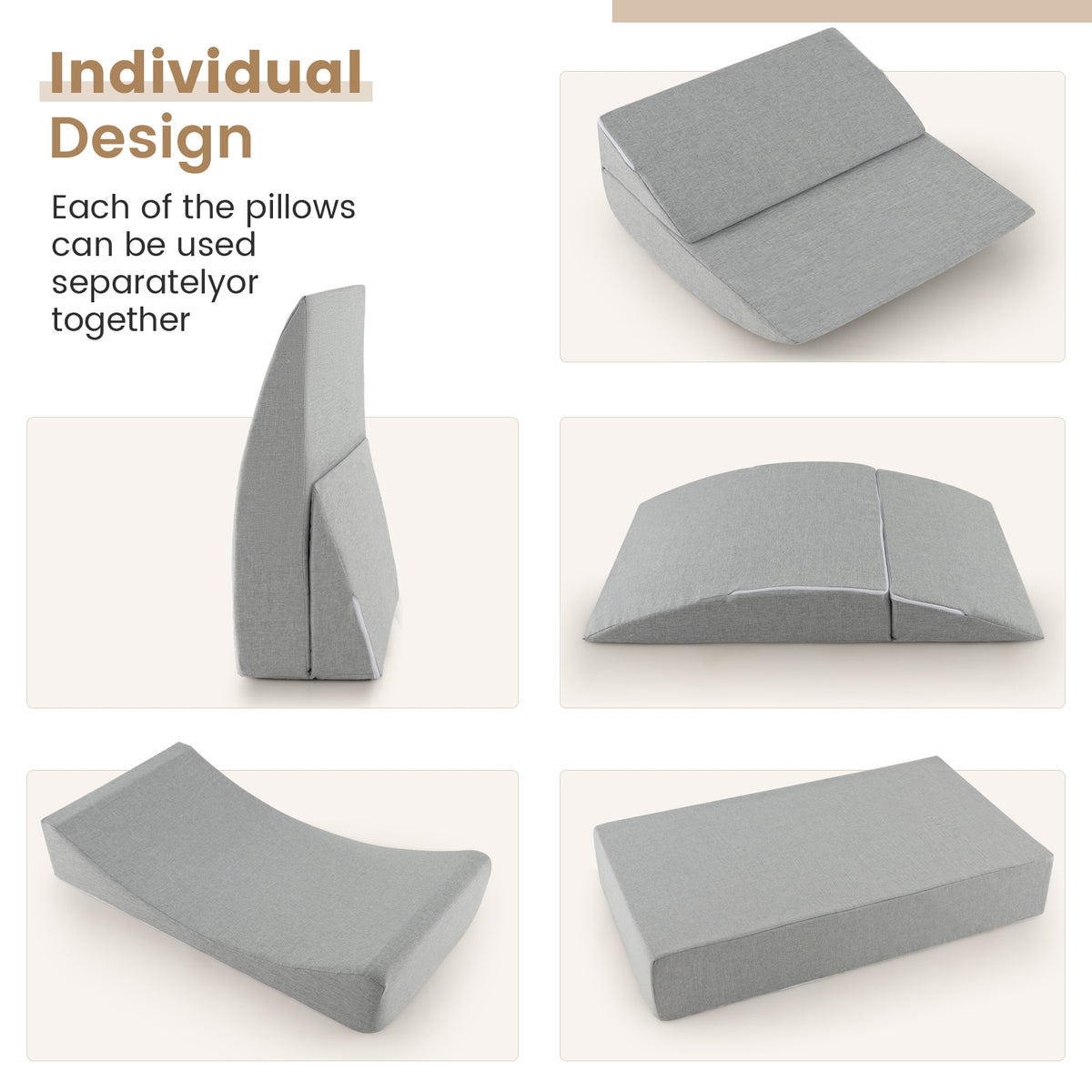 4-in-1 Convertible Folding Sofa Bed, High-Density Foam, Gray Bedding at Gallery Canada