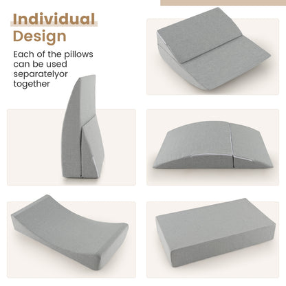 4-in-1 Convertible Folding Sofa Bed, High-Density Foam, Gray Bedding at Gallery Canada