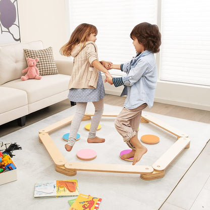 Kids Wooden Balance Beam, 12-Piece, Natural Toy Sports at Gallery Canada