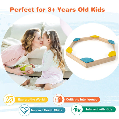 Outdoor Solid Wood Sandbox, 6 Fan-Shaped Seats, Multicolor Sandboxes at Gallery Canada