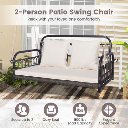 2-Person Outdoor Hanging Chair, Gray Porch Swings at Gallery Canada