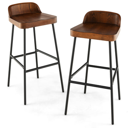 29 Inch Industrial Bar Stools, Set of 2, Brown Bar Stools at Gallery Canada
