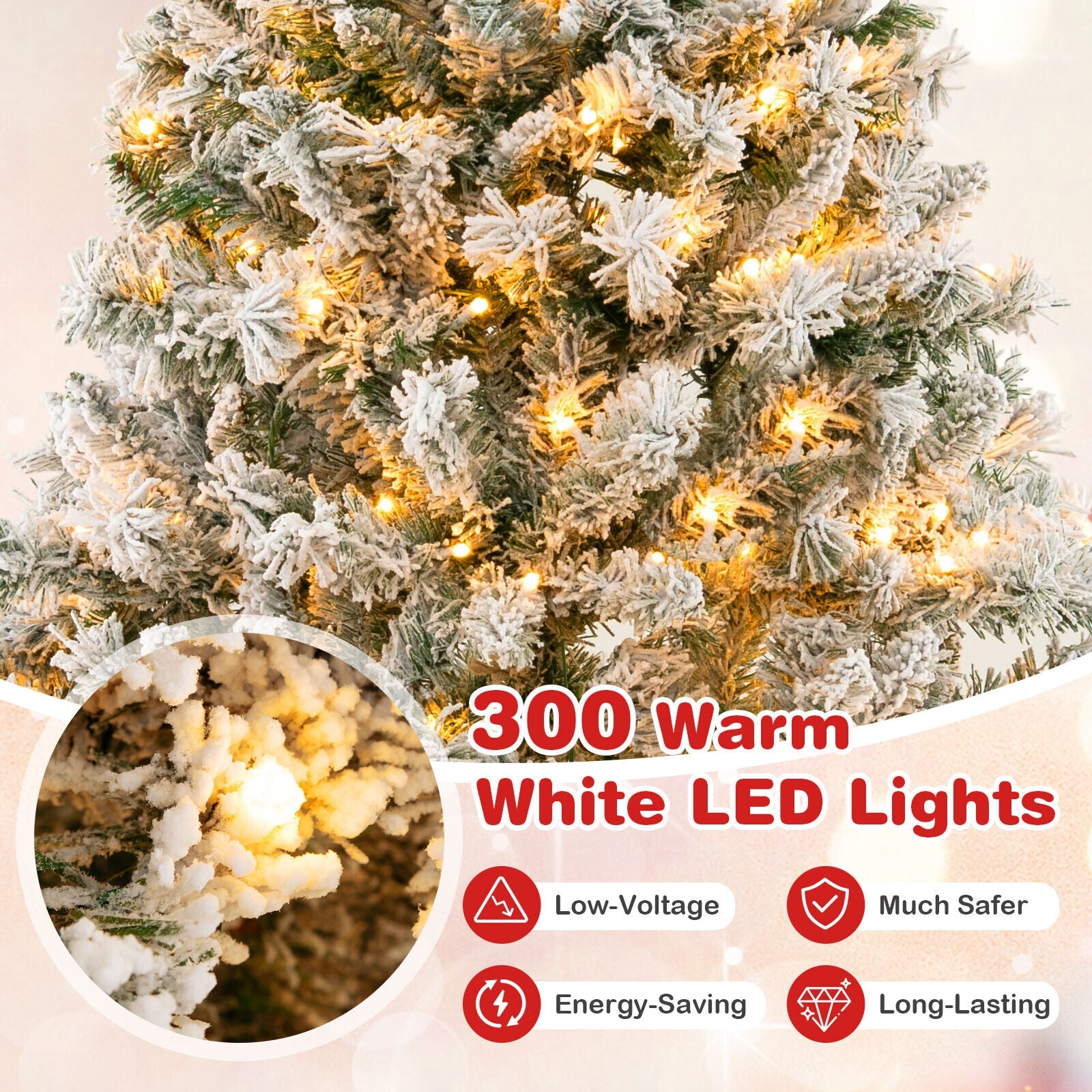 6 Ft Artificial Christmas Tree, Quick Shape, White Christmas Tree at Gallery Canada