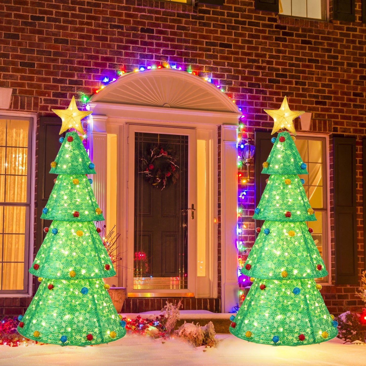 Pop-Up Christmas Tree, 200 Warm White LED Lights, Green Christmas Tree at Gallery Canada