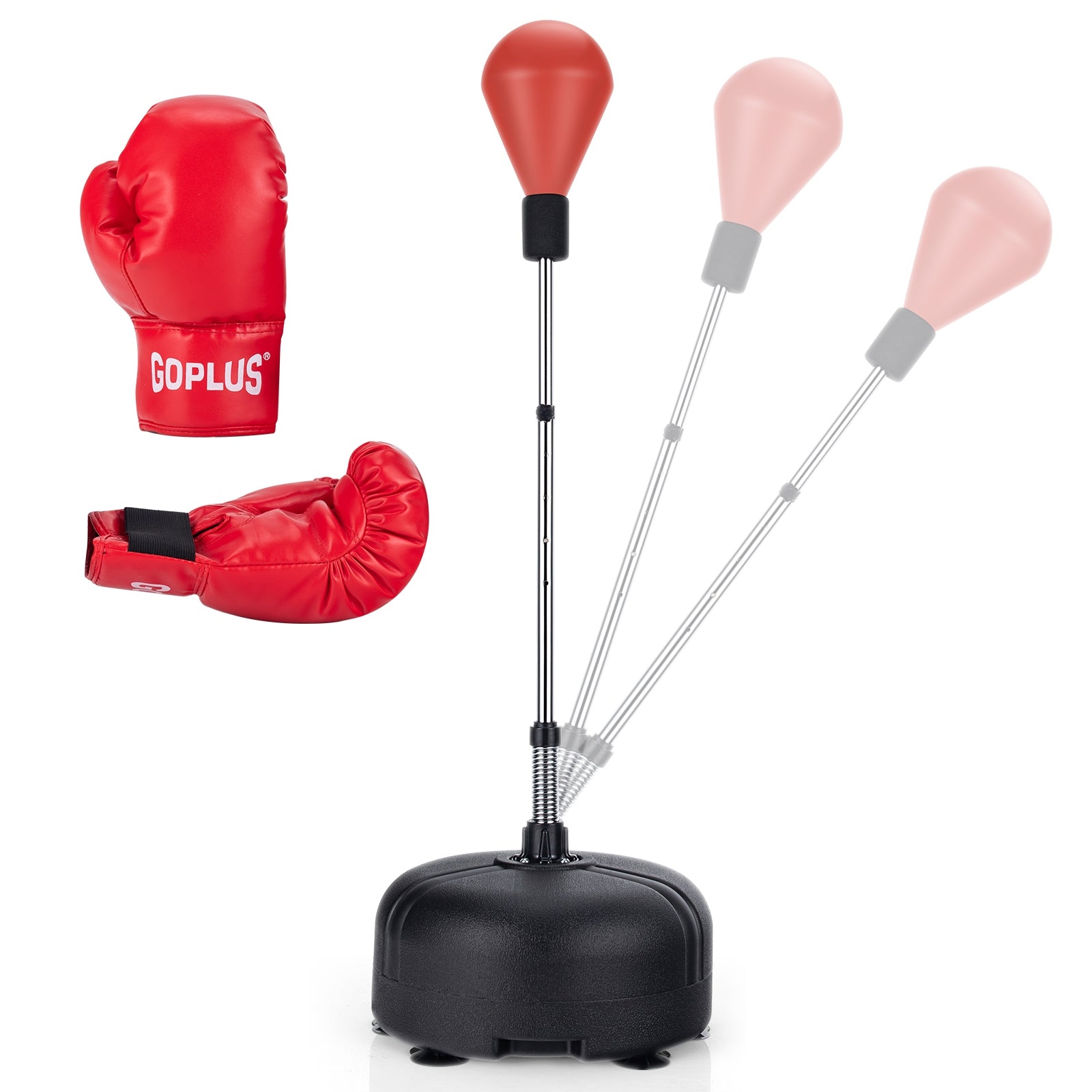 Adjustable Freestanding Punching Bag, Red Boxing & Martial Arts Red at Gallery Canada