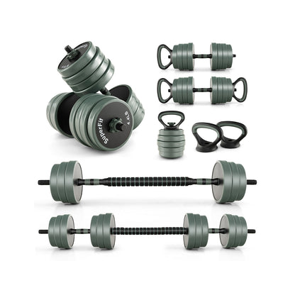 4 In 1 Adjustable Weight Dumbbell Set, Black Dumbbells Black at Gallery Canada