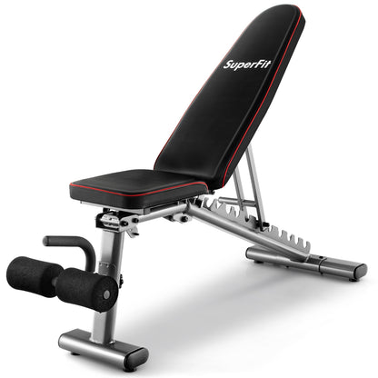 660 LBS Strength Training Bench, 10 Back 3 Seat, Full Body Workout, Black Benches Racks & Bars at Gallery Canada