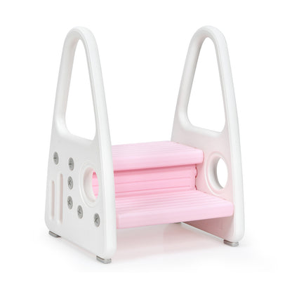 Kids Step Stool With Armrest, Pink Toddler & Kids Furniture Pink at Gallery Canada