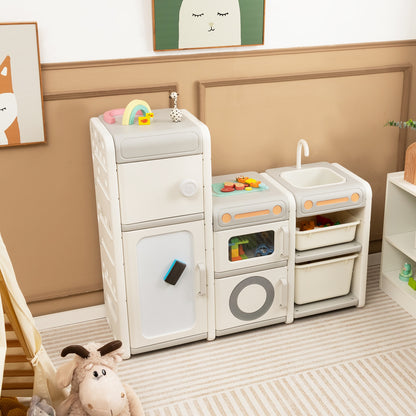 Multipurpose Toy Chest, Bookshelf With Magnetic Whiteboard, Gray Kids Storage at Gallery Canada