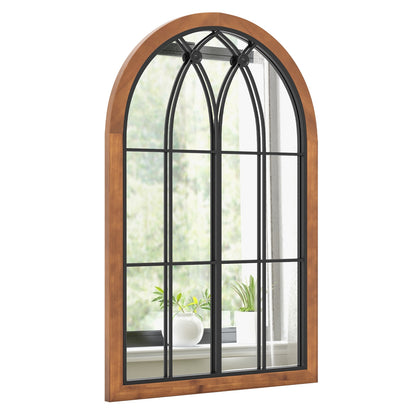 Arched Window Mirror With Back Board, Natural Wall Mirrors at Gallery Canada